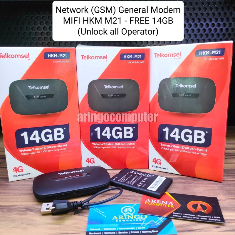 ARINGO Network GSM General Modem MIFI HKM M21 FREE 14GB Unlock