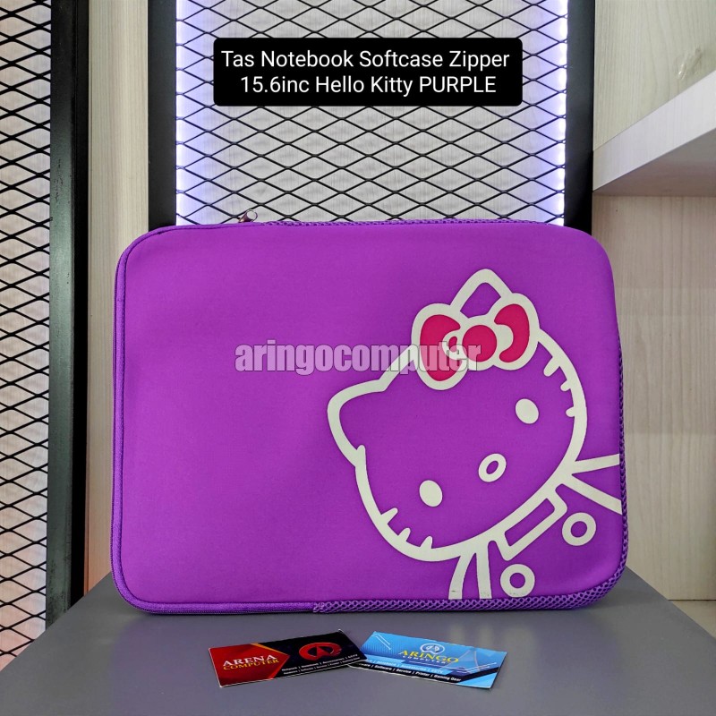 Tas Notebook General Softcase Zipper 15.6inc Hello Kitty PURPLE