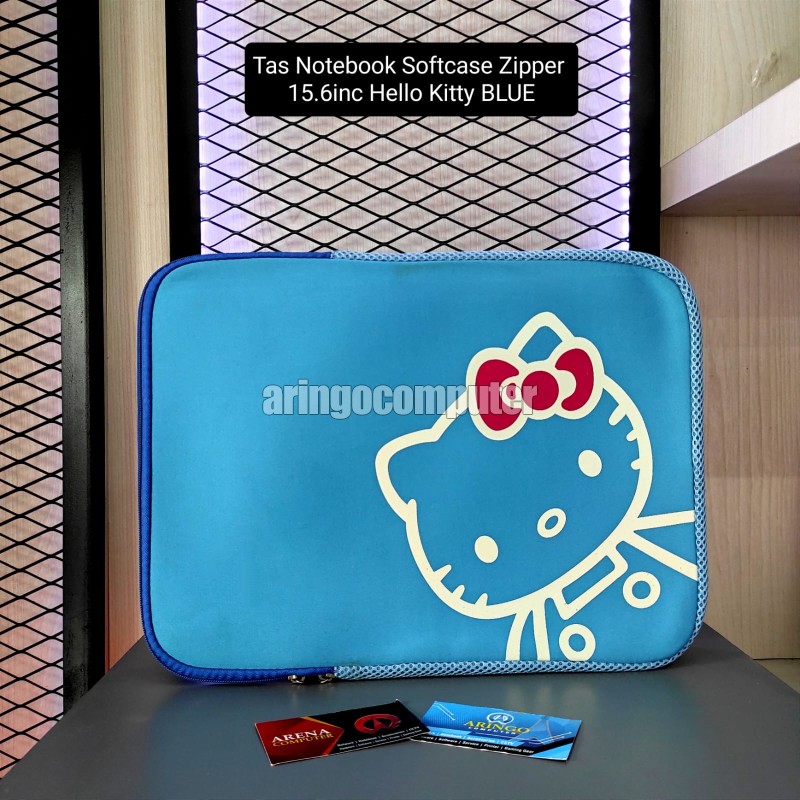 Tas Notebook General Softcase Zipper 15.6inc Hello Kitty BLUE