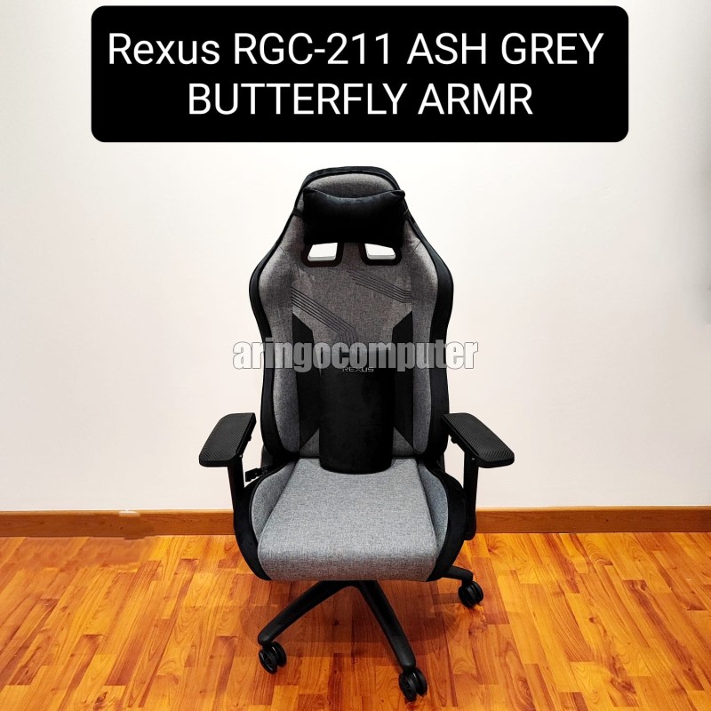 Gaming Chair Rexus RGC-211 ASH GREY BUTTERFLY ARMR