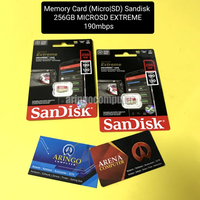 Memory Card (Micro|SD) Sandisk 256GB MICROSD EXTREME 190mbps