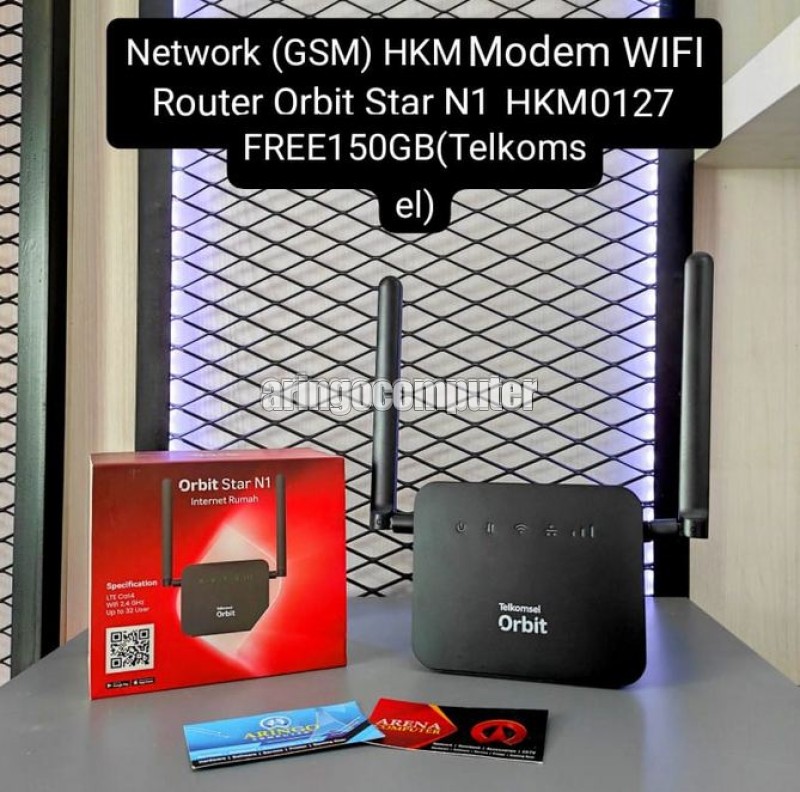 Network (GSM) HKM Modem WIFI Router Orbit Star N1 HKM0127 - FREE 150GB (Telkomsel)