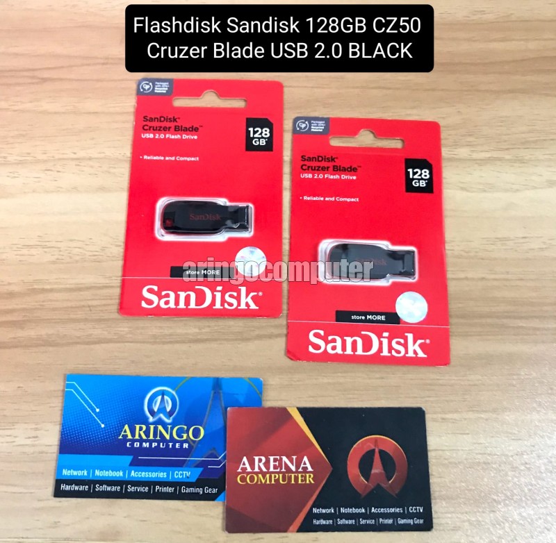 Flashdisk Sandisk 128GB CZ50 Cruzer Blade USB 2.0 BLACK