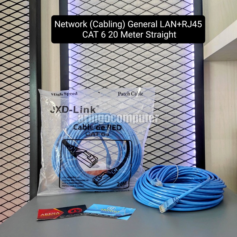 Network (Cabling) General LAN + RJ45 CAT 6 20 Meter Straight