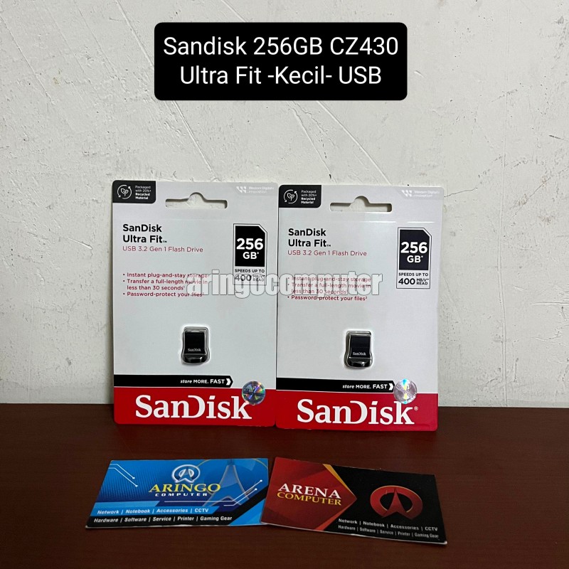 Flashdisk Sandisk 256GB CZ430 Ultra Fit -Kecil- USB 