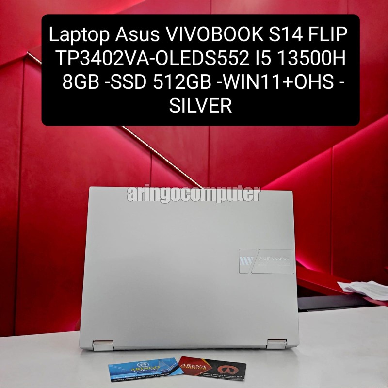 Laptop Asus VIVOBOOK S14 FLIP TP3402VA-OLEDS552 I5 13500H 8GB -SSD 512GB -WIN11+OHS -SILVER