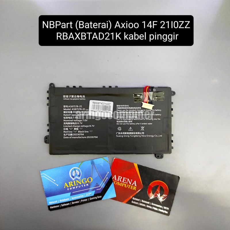 NBPart (Baterai) Axioo 14F 21I0ZZ RBAXBTAD21K kabel pinggir