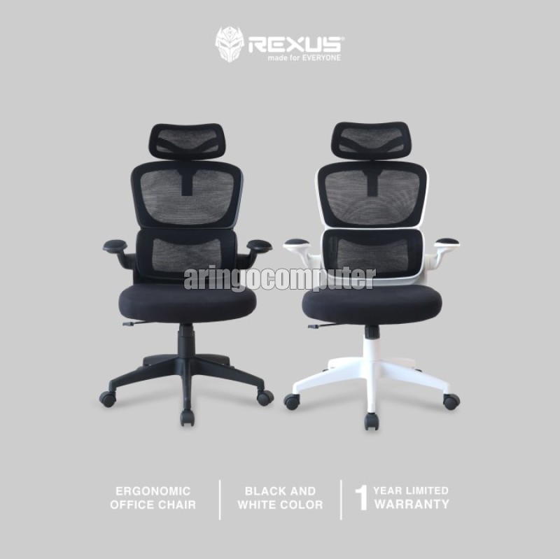 Gaming Chair Rexus ERGONOMIC NC2 WITH LUMBAR SUPPORT - WHITE