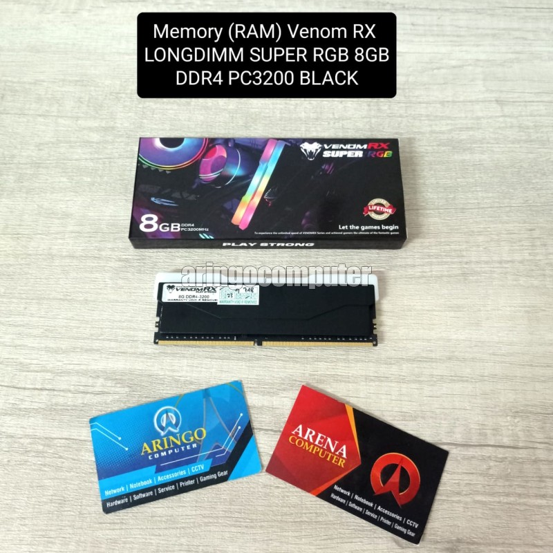 Memory (RAM) Venom RX LONGDIMM SUPER RGB 8GB DDR4 PC3200 BLACK