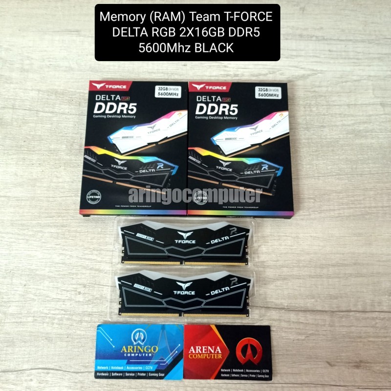 Memory (RAM) Team T-FORCE DELTA RGB 2X16GB DDR5 5600Mhz BLACK
