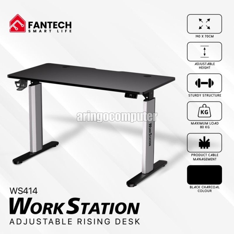 Accessories Fantech GAMING TABLE WS414 Elektrik Naik Turun 140cm x 70cm