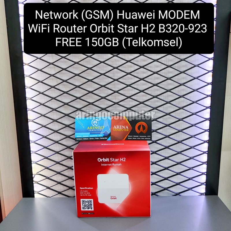 Network (GSM) Huawei Modem WiFi Router Orbit Star H2 B320-923 - FREE 150GB (Telkomsel)