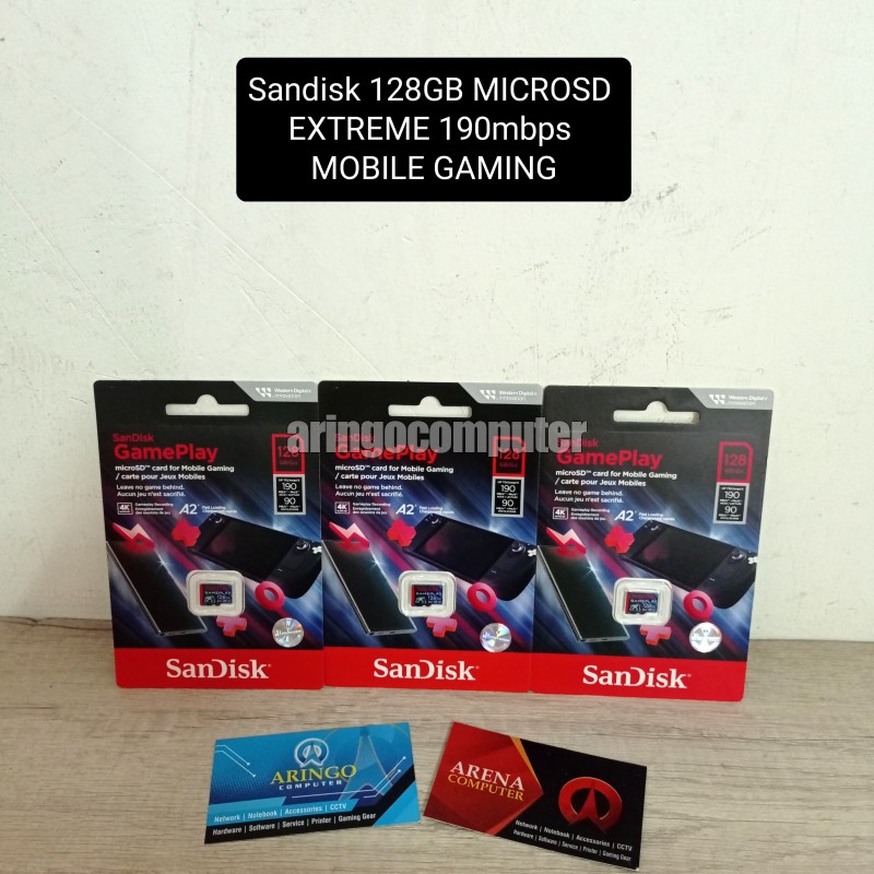 Memory Card (Micro|SD) Sandisk 128GB MICROSD EXTREME 190mbps MOBILE GAMING 