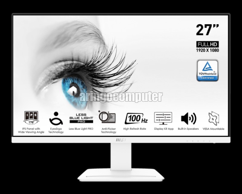 Monitor MSI PRO MP273AW IPS/FHD/100Hz/1ms/Frameless/Speaker/WHITE