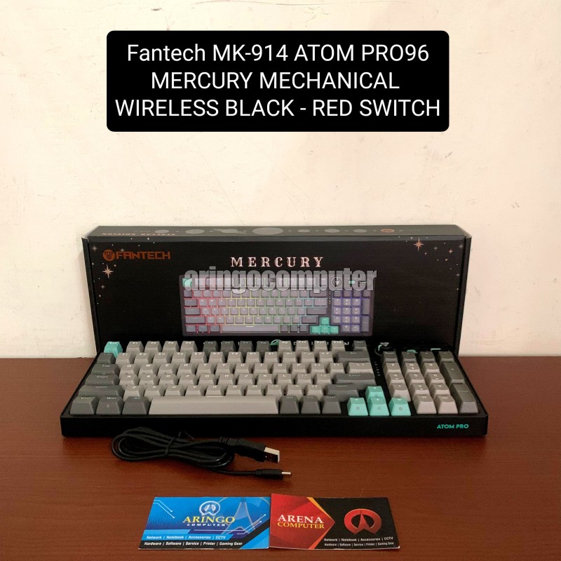 Keyboard Fantech MK-914 ATOM PRO96 MERCURY MECHANICAL WIRELESS BLACK - RED SWITCH