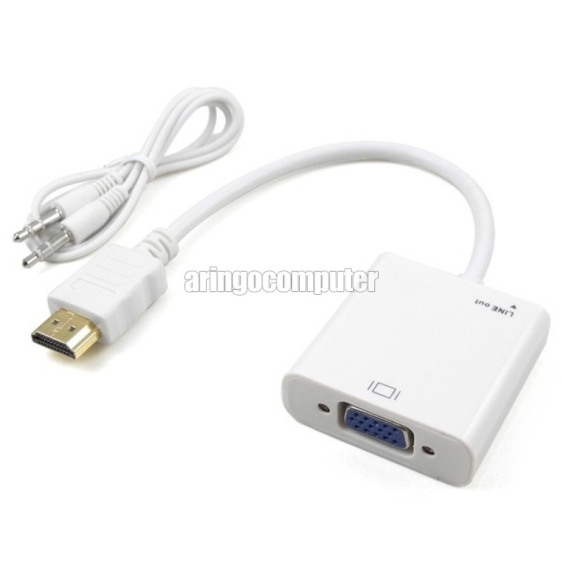 Cable (Display) General Converter HDMI to VGA + Audio WHITE