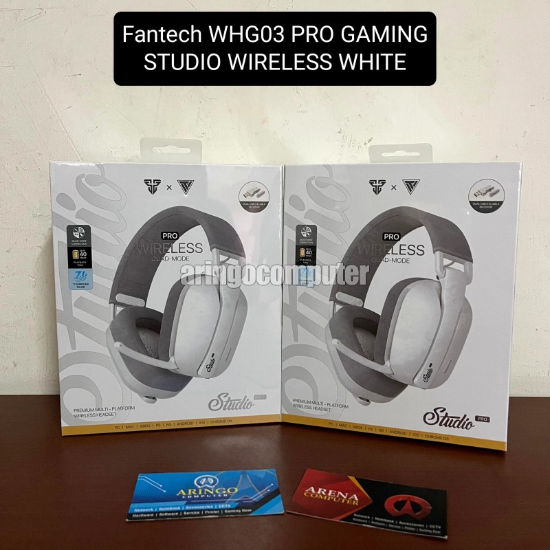 Headset Fantech WHG03 PRO GAMING STUDIO WIRELESS WHITE