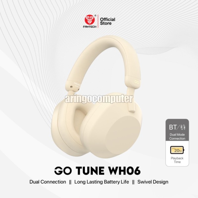 Headset Fantech WH06 GO TUNE Bluetooth - BEIGE