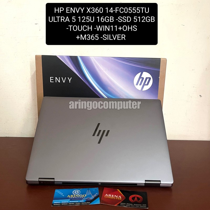 Laptop HP  ENVY X360 14-FC0555TU ULTRA 5 125U 16GB -SSD 512GB -TOUCH -WIN11+OHS+M365 -SILVER