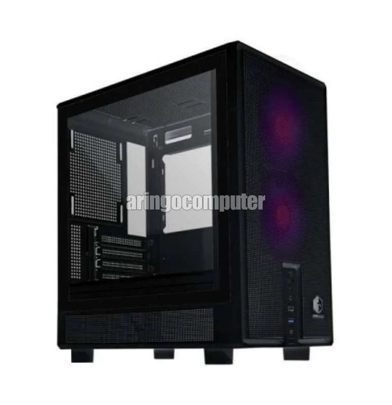 Casing Cube GAMING TUNE M-ATX - BLACK (Free 2 FAN ARGB)