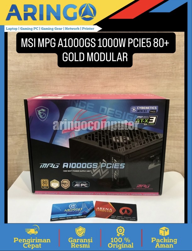 MPG A1000GS 1000W PCIE5 80+ GOLD MODULAR