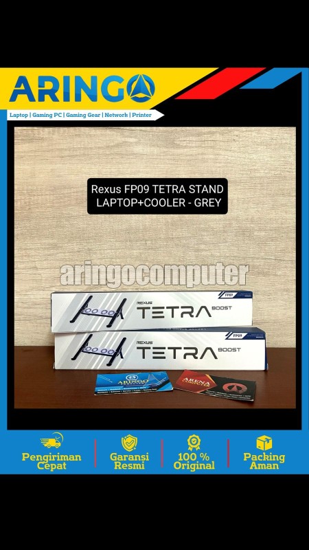Acc (CoolerPad) Rexus FP09 TETRA STAND LAPTOP+COOLER - GREY