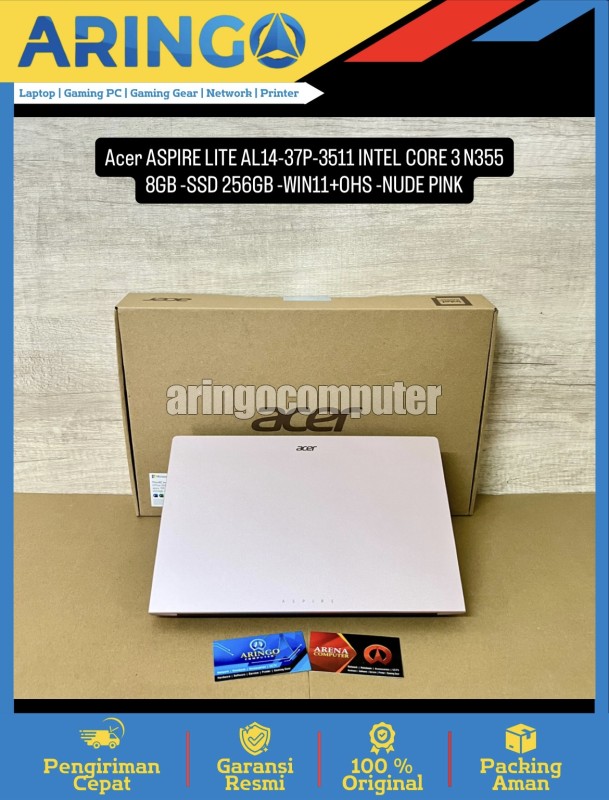 ASPIRE LITE AL14-37P-3511 INTEL CORE 3 N355 8GB -SSD 256GB -WIN11+OHS -NUDE PINK