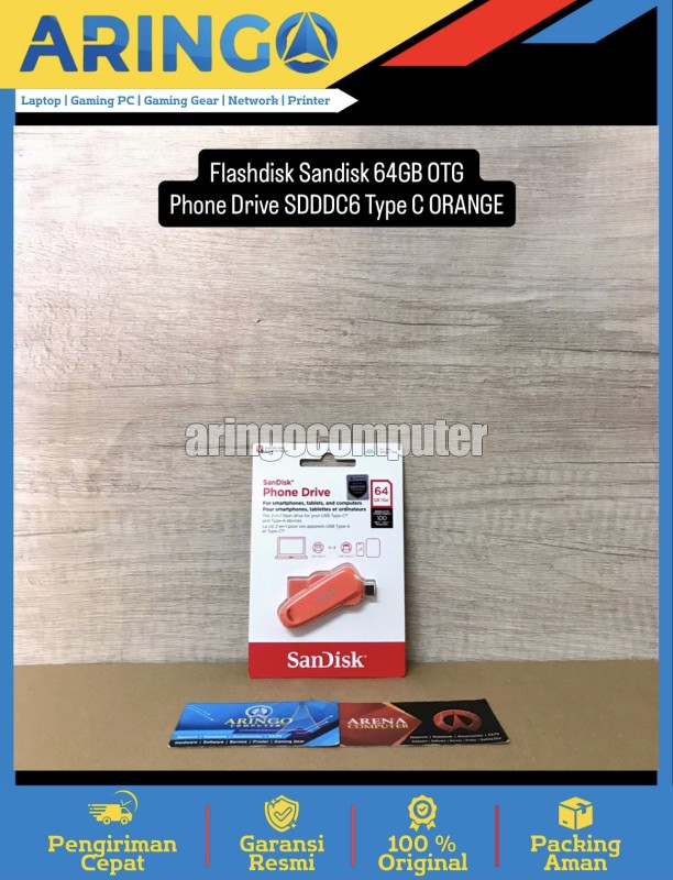 64GB OTG Phone Drive SDDDC6 Type C ORANGE