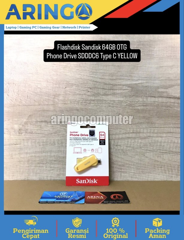 64GB OTG Phone Drive SDDDC6 Type C YELLOW