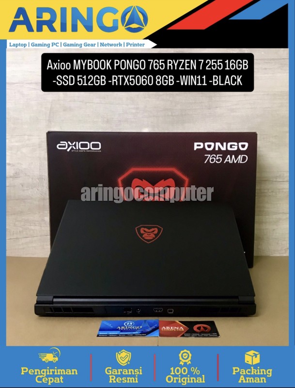 MYBOOK PONGO 765 RYZEN 7 255 16GB -SSD 512GB -RTX5060 8GB -WIN11 -BLACK