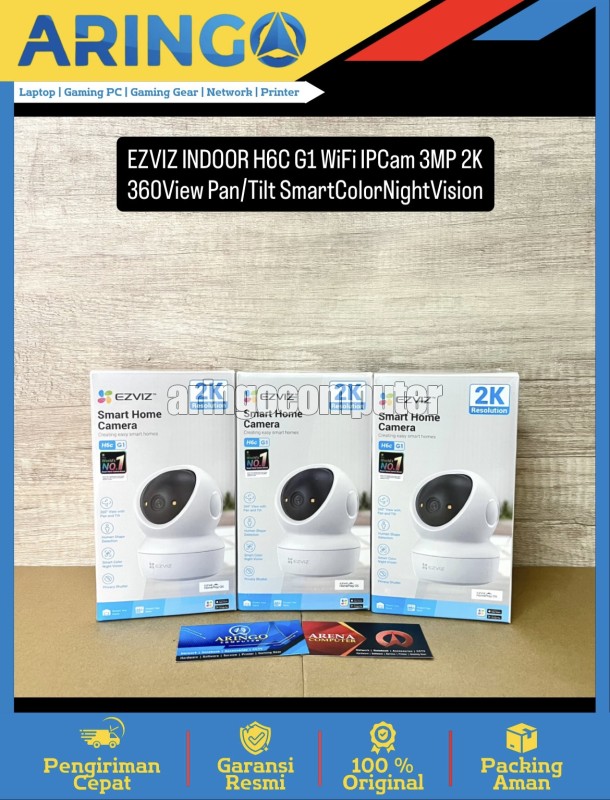 INDOOR H6C G1 WiFi IPCam 3MP 2K 360View Pan/Tilt SmartColorNightVision