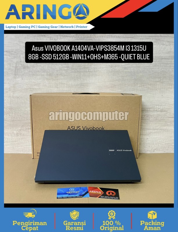 VIVOBOOK A1404VA-VIPS3854M I3 1315U 8GB -SSD 512GB -WIN11+OHS+M365 -QUIET BLUE