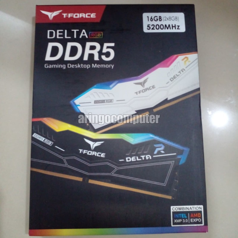 DDR5 2X8GB 5200Mhz T-FORCE DELTA RGB BLACK