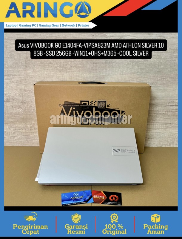 VIVOBOOK GO E1404FA-VIPSA823M AMD ATHLON SILVER 10 8GB -SSD 256GB -WIN11+OHS+M365 -COOL SILVER