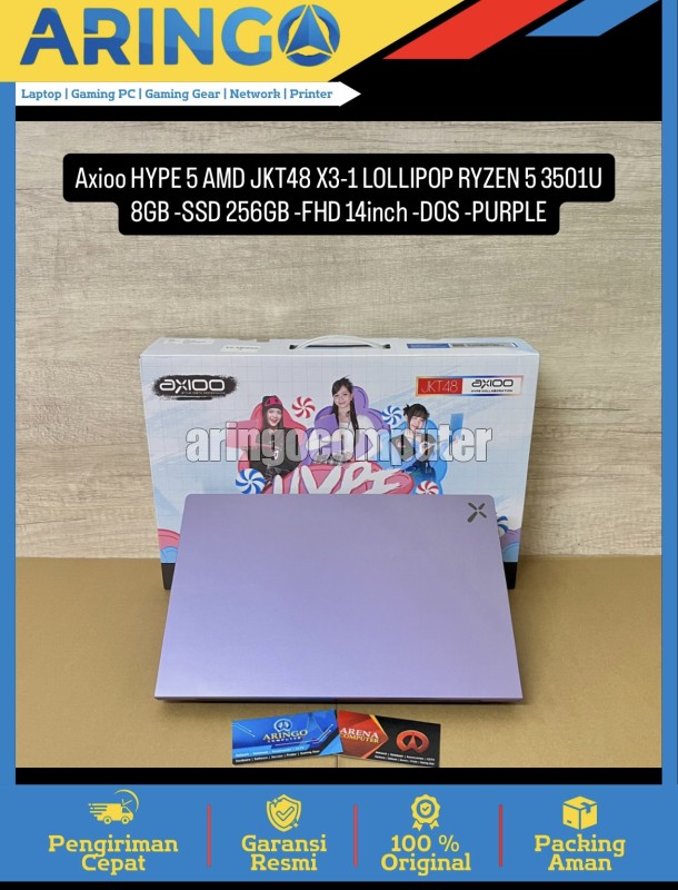 HYPE 5 AMD JKT48 X3-1 LOLLIPOP RYZEN 5 3501U 8GB -SSD 256GB -FHD 14inch -DOS -PURPLE
